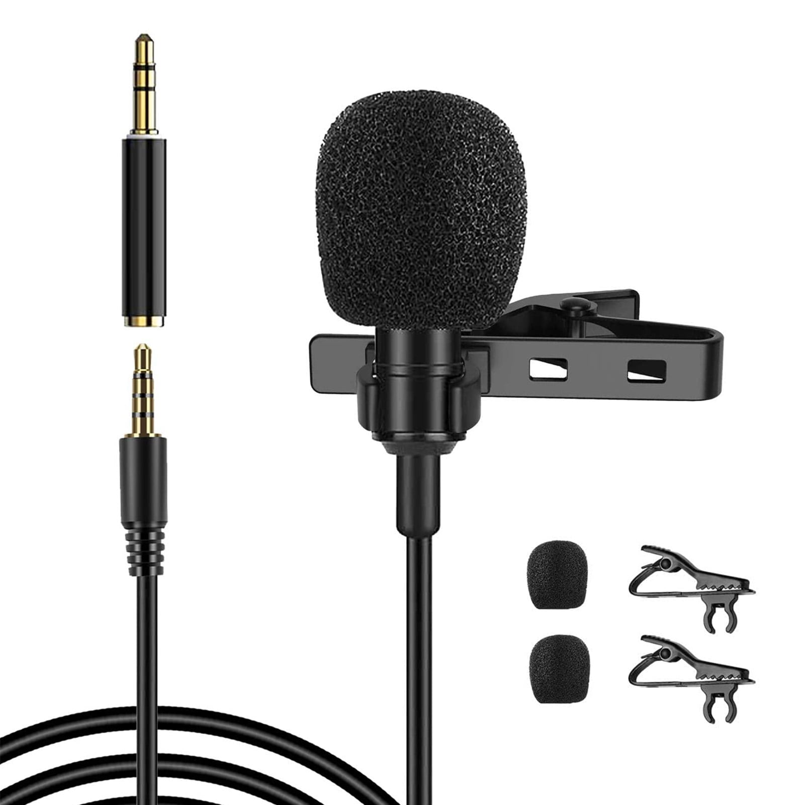 Wireless Microphone,Cordless 3.5mm Lavalier Clip-On Digital Mic with LED Display,1 x Receiver,1 x Transmitter,for Mobile Phones,Cameras,Recording,Video,Interview Wireless Microphone,Cordless 3.5mm Lavalier Clip-On Digital Mic with LED Display,1 x Receiver,1 x Transmitter,for Mobile Phones,Cameras,Recording,Video,Interview
