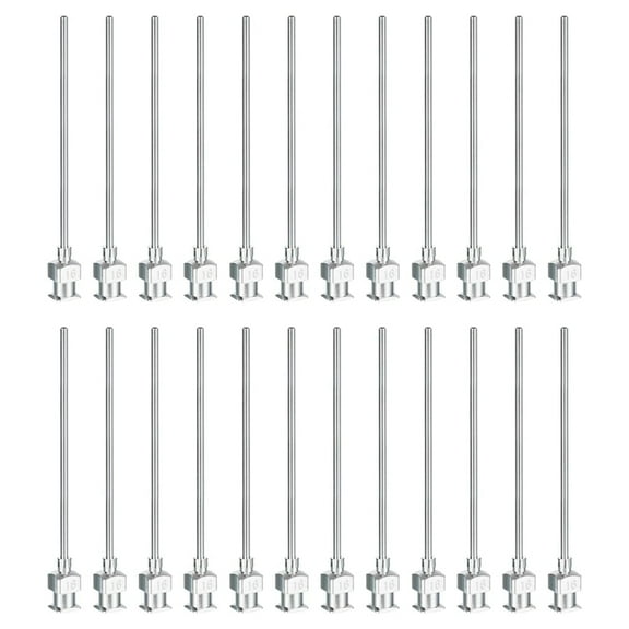 Blunt Tip Dispensing Needle, 24 Pcs 2 Inch Stainless Steel Liquid Dispenser Needles with Lure Lock 16g