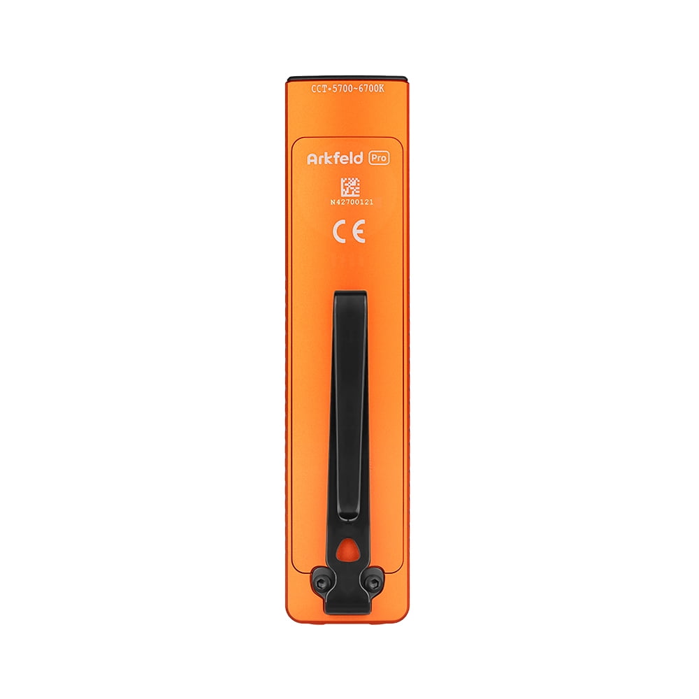 Olight Arkfeld Pro Orange Best Mom CW Flat EDC Flashlight, LED/UV/Laser, 1300 Lumesn