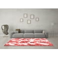 thumbnail image 3 of Ahgly Company Machine Washable Indoor Round Abstract Red Modern Area Rugs, 8' Round, 3 of 4