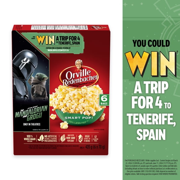 Orville Redenbacher Popcorn - Microwave Smart Pop! (6 bags x 70g)