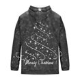 thumbnail image 3 of Men’s Pullover Hoodie Christmas Tree Print Long Sleeve Casual Hooded Sweatshirt Loose Fit Holiday Graphic Top Black L, 3 of 4