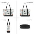 thumbnail image 6 of FORMRS Canvas Laptop Tote Bag for Women with 15.6" Computer Compartments Shoulder Handbag, Cartoon Blue Houses, 6 of 7