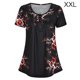 thumbnail image 2 of Guardurnaity Camiseta estampada Mujer Verano Cuello Blusa de manga corta Top suelto Prendas para la parte del cuerpo negro XXL, 2 of 6