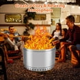 thumbnail image 5 of 20.5 Inch SmokelessPit forWood Burning, Portable Stainless Steel Camping Stove withand Unique RemovablePan Design, H: 11.5 in, 18.7 lbs - Ideal for Camping, 5 of 9