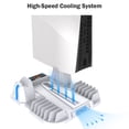 thumbnail image 3 of Support de Refroidissement Multifonction pour PS5 Pro et PS5 Slim, Station de Recharge pour Manettes de Jeu et Support de Rangement pour Disques de Jeu, 3 of 6