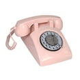 thumbnail image 5 of TelPal Pink Corded Telephone Classic Rotary Dial Home Phones Antique Old Fashion Vintage Phone of 1930s Business Telephone for Home Office Decor, 5 of 6
