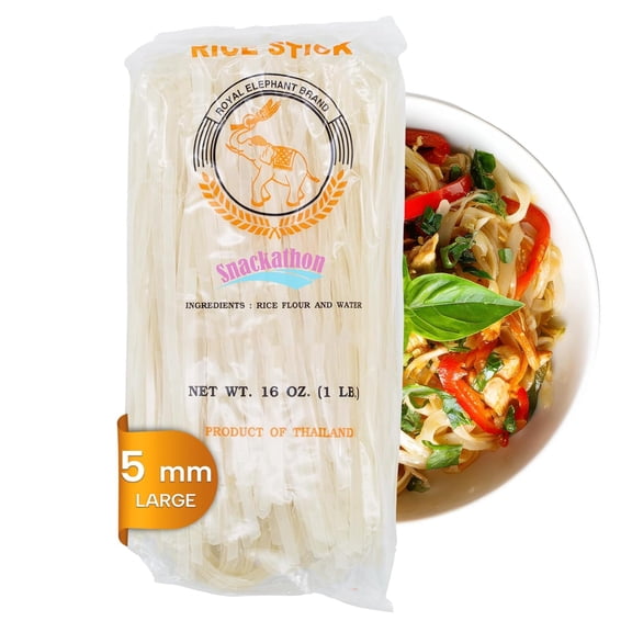 Snackathon Pad Thai Style Rice Stick Noodles, 5 mm Width, 16 oz
