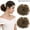 Light Chestnut Brown, variant on 2PCS Messy Hair Bun Hair Piece Ponytail Hair Extensions Scrunchy Scrunchie Updo Hairpiece Curly Wavy Bun Extensions Chignon