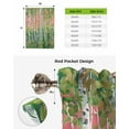 thumbnail image 6 of Green Pink Botanical Tie Up Curtains for Kitchen Bathroom Bedroom Windows 45 Inch Length, Contemporary Abstract Art Balloon Drape Curtains Shade Rod Pocket Drapery Curtain Panel, 42"x54", 6 of 7