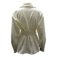 thumbnail image 5 of Lixiuxyad Women's Casual Jackets Elegant Plus Size Trench Coat Long Sleeve Wrap Belt Blend Overcoat For Autumn Winter Fashion Outerwear White, 5 of 5
