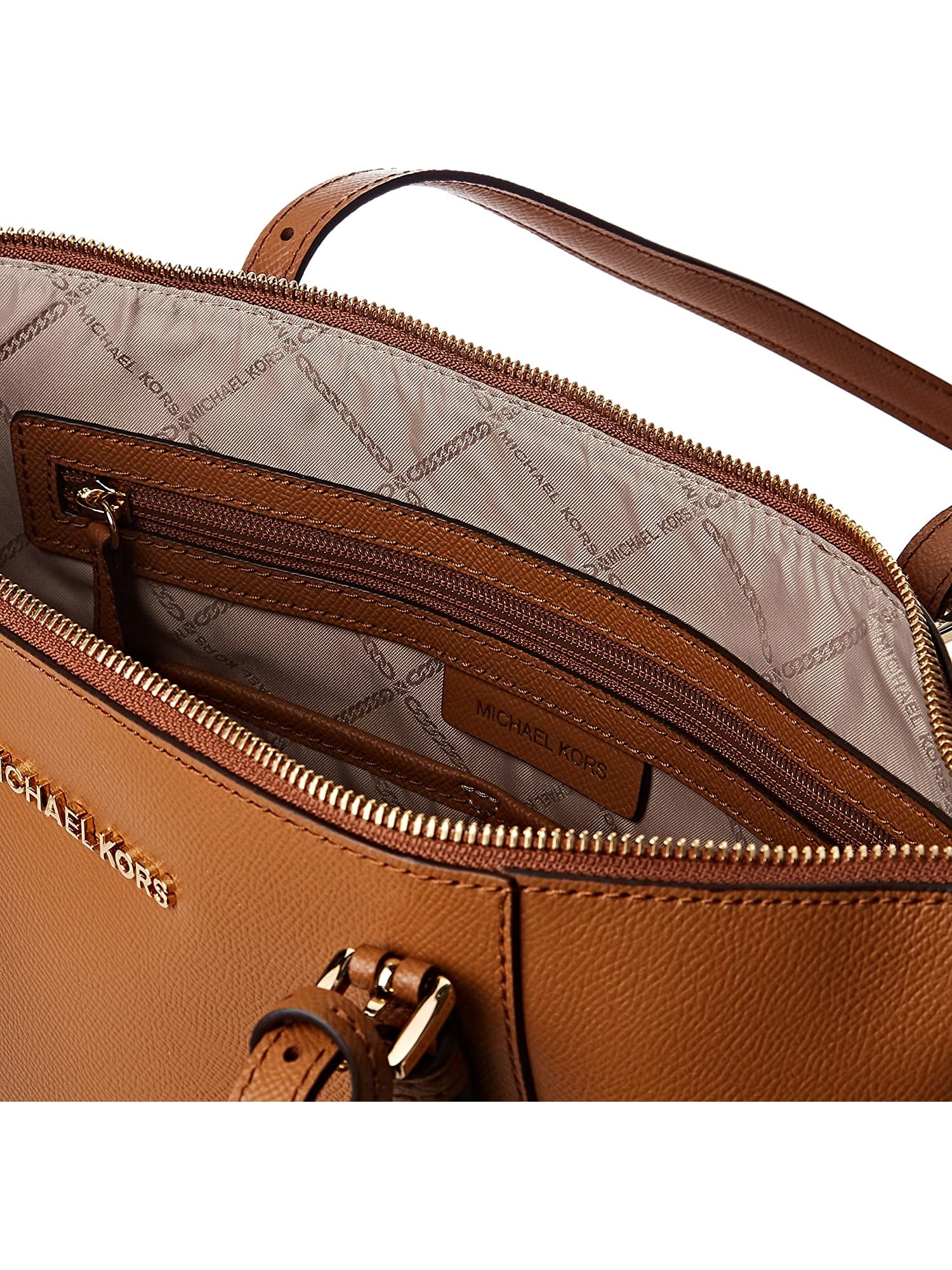 MICHAEL KORS Women's Brown Leather Adjustable Strap Tote Handbag Purse