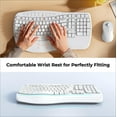 thumbnail image 3 of New Ergonomic Keyboard and Mouse Wireless Combo, Wave Keys Natural Typing, 2.4G Wireless Keyboard with Wrist Rest, 3 of 5