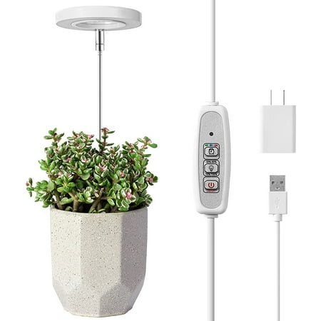 

Full Spectrum LED Plant Light - 4 Dimmable Brightness Grow Light for Indoor with USB | Height Adjustable Growing Lamp 5V Low Safe Voltage High-efficiency PAR Output for Planting Novice or Enthusiasts