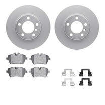 Dynamic Friction Company Front Geospec Brake Rotors with 5000 Euro Ceramic Brake Pads includes Hardware 4612-32010