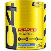 C4 Ripped Pre-Workout Powder, Icy Blue Razz, 30 Servings