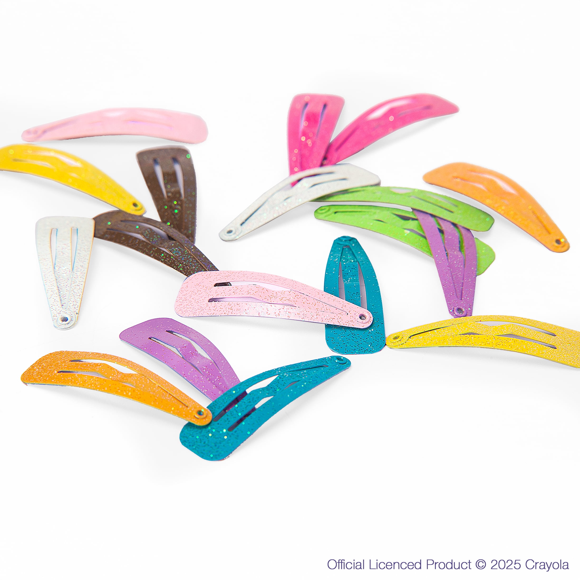 Enchante Crayola Kids Snap Hair Clips for Girls, 18 Count