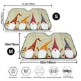 thumbnail image 3 of Fotbe Christmas Card With Gnomes Car Windshield Sunshade | Sun Visor Protector Front Window Shade, Keeps Out UV Rays, Keeps Your Vehicle Cool-Medium, 3 of 7