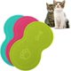 thumbnail image 4 of Alfombrilla de PVC para comida de mascotas, impermeable, antideslizante, para cuenco de mascotas, bandeja de alimentación para gatos y perros (azul), 4 of 4