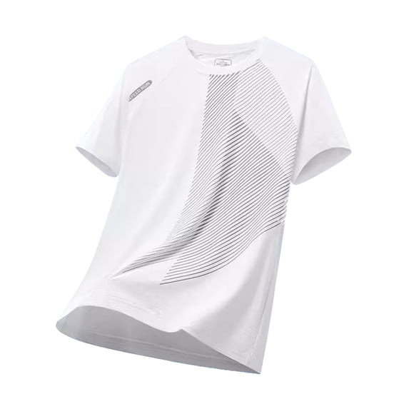 Men Women Casual Sportswear Tee for Summer Lightweight Breathable Comfort Loose Fit Short Sleeve Apparel White XXL
