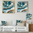thumbnail image 4 of Designart "Ocean Marble Hald Circle Abstract I" Abstract Marble Wall Art Print, 4 of 5