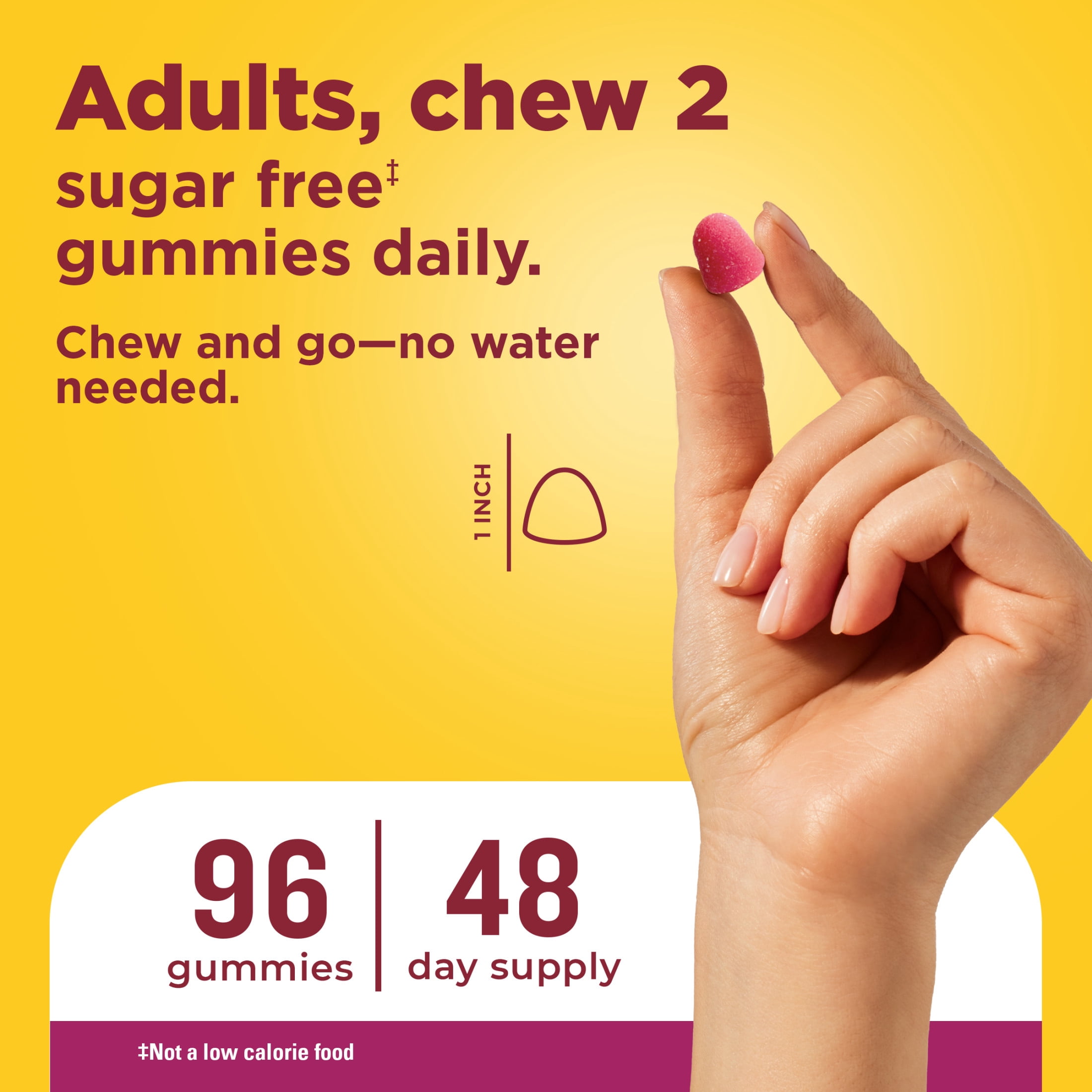 (3 pack) Nature Made Zero Sugar Women's Multivitamin Gummies, Sugar Free Gummies, 96 Count
