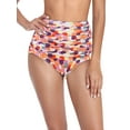 thumbnail image 3 of RELLECIGA Women's High Waisted Ruched Bikini Bottom, 3 of 8