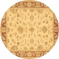 thumbnail image 1 of Ahgly Company Indoor Round Oriental Brown Traditional Area Rugs, 6' Round, 1 of 4
