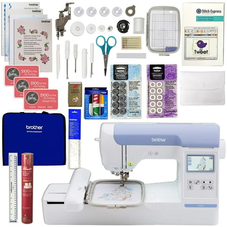Brother PE800 5" x 7" Embroidery Machine w/ Embroidery Bundle