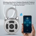 thumbnail image 2 of Bluetooth Lock, Fingerprint Padlock, Mobile APP,Waterproof IP66, Biometric Lock with Keyless for Lockers, Office, School, Gym, Factory, Garage, Storage, Gate, Shed, 2 of 5