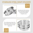 thumbnail image 4 of Steaming Pot Stainless Steel 1 Set 12.6x10.9x10in, 4 of 8