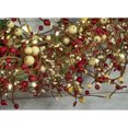 thumbnail image 3 of Red Co. 30” Light-Up Christmas Wreath with Red and Cream Pip Berries, Battery-Operated LED Lights with Timer, 3 of 6