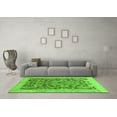thumbnail image 3 of Ahgly Company Indoor Square Abstract Green Modern Area Rugs, 8' Square, 3 of 4