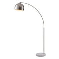 thumbnail image 1 of Teamson Home Lampe de Sol Arquée Courbée Éclairage Moderne - Nickel / Marbre Blanc, 1 of 5