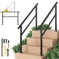 thumbnail image 1 of Gymax 2 Pcs Main Courante en Métal 0-4 Marches avec Réglage d'Angle Flexible Trousse d'Installation, 1 of 10