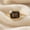Rose Plated, variant on Emerald Cut Smoky Quartz Gemstone Bezel Ring, 925 Sterling Silver Yellow Gold Plated Stunning Handmade Ring, Anniversary Gift Trendy Jewelry for Her