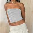thumbnail image 5 of qolati Womens Strapless Tube Tops Y2K Going Out Cropped Fitted Tank Tops Slim Fit Trendy Layered Bandeau Shirts Backless Workout Clothes Gray XXL, 5 of 9