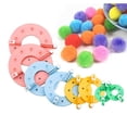 thumbnail image 2 of Juego de 8 piezas para hacer bolas esponjosas, herramienta de bricolaje perfecta para niños y adultos Kit para hacer pompones de 4 tamaños, 2 of 8