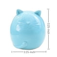 thumbnail image 2 of Porcelain Mini Cat Figurine - Blue Cat Statue Sculpture Home Decor Accents Collectible Animal Cat Kitty Figurine for Living Room, Bedroom Table Shelves Gifts for Cat Lovers, Wedding, Housewarming, 2 of 5