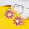 thumbnail image 4 of Cute Crochet Daisy Car Mirror Hanging - Handmade Knitted Flower Rear View Mirror Accessory, Aesthetic Pink Car Decor for Women, 4 of 5