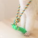 thumbnail image 5 of Juguete para la dentición de Perro Estilo Hueso Hacer Ruido Silicona Segura Cuerda de 11.4 Pulgadas Colores Brillantes Juguete para Masticar para Perros para Cachorros Mascotas pequeñas Verde, 5 of 5