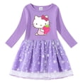 thumbnail image 2 of Hello Kitty-vestido de algodón con estampado de dibujos animados para niña, vestido de princesa plisado de manga larga, estrella, Luna, Red de hilo, primavera y otoño, nuevo, 2 of 4