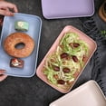 thumbnail image 6 of Cheers US 5Packs Premium Food Serving Trays Stackable BPA-Free Plastic Tray Set - Dishwasher Safe Plastic Trays For Use At Home, Parties and Events, 6 of 7