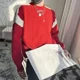 thumbnail image 4 of Suéter de punto para hombre, ropa de hombre con parches rojos, sin capucha, estilo coreano, productos más vendidos de 2024, holgado, ajustado y con calefacción, 4 of 5