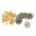 thumbnail image 1 of 120psc Indian Conector Filigrana Hollow Leaf Lucky Charms, 1 of 7