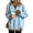 Blue #2, variant on Pullover Leopard Sweatshirt Women Fake Two Piece Leopard Long Sleeve Tops Pink 3XL