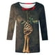 thumbnail image 3 of Ailaofu 3/4 Length Sleeve Women Tops Crew Neck Blouses Dressy Casual Summer T Shirts Loose Fit Business Work Clothes, 3 of 4