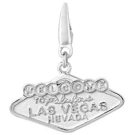 Women's Sterling Silver Las Vegas Clip-On Charm