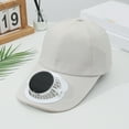 thumbnail image 2 of HJYCHN Solar Fan Sun Hat For Outdoor Travel With Adjustable Brim Lightweight Breathable Unisex Summer Headwear Beige A, 2 of 3