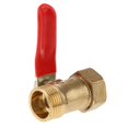 thumbnail image 4 of /8'' Male to Female Thread Brass Ball Valve Full Port Usage MF 16mm Red, 4 of 7